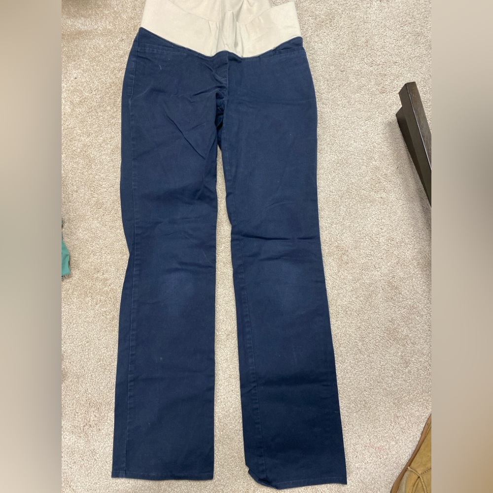 Navy maternity pants